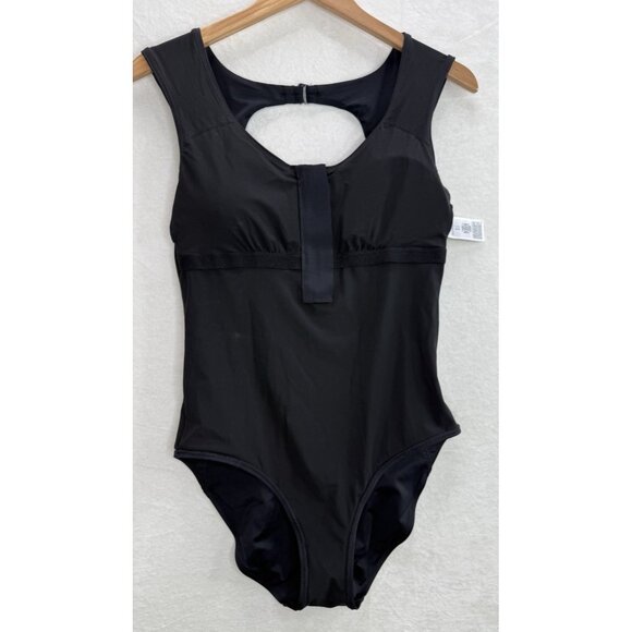 Athleta Women's Dea Sea Black One-Piece Swimsuit NWT Size MT - Picture 6 of 11